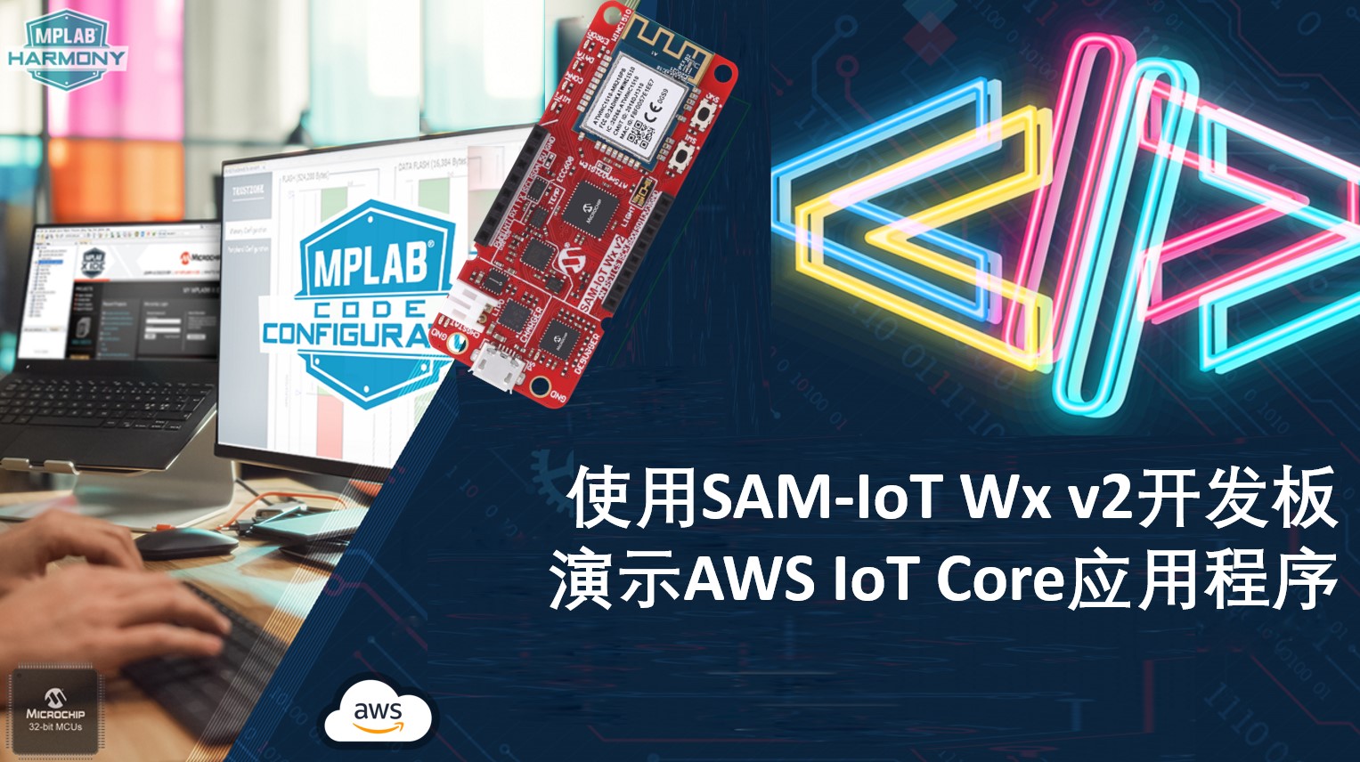 使用SAM-IoT Wx v2开发板演示AWS IoT Core应用程序