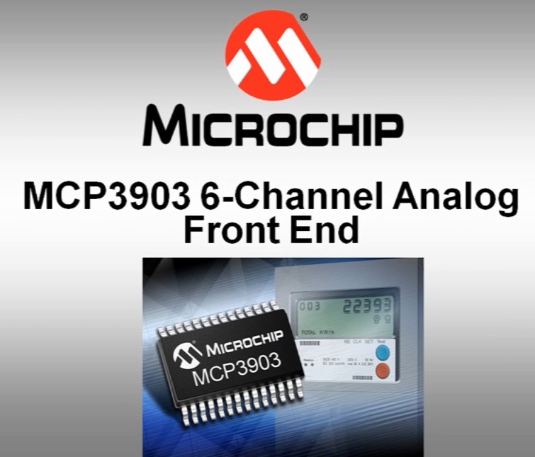 MCP3903 六通道模拟前端采样芯片